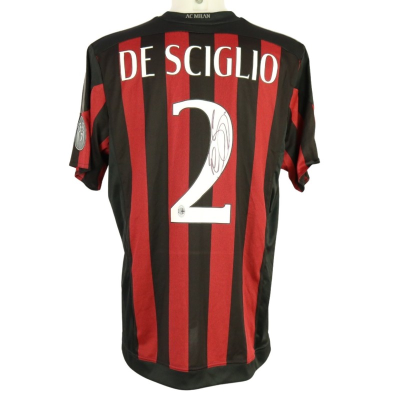 Maglia ufficiale De Sciglio Milan, 2015/16 - Autografata