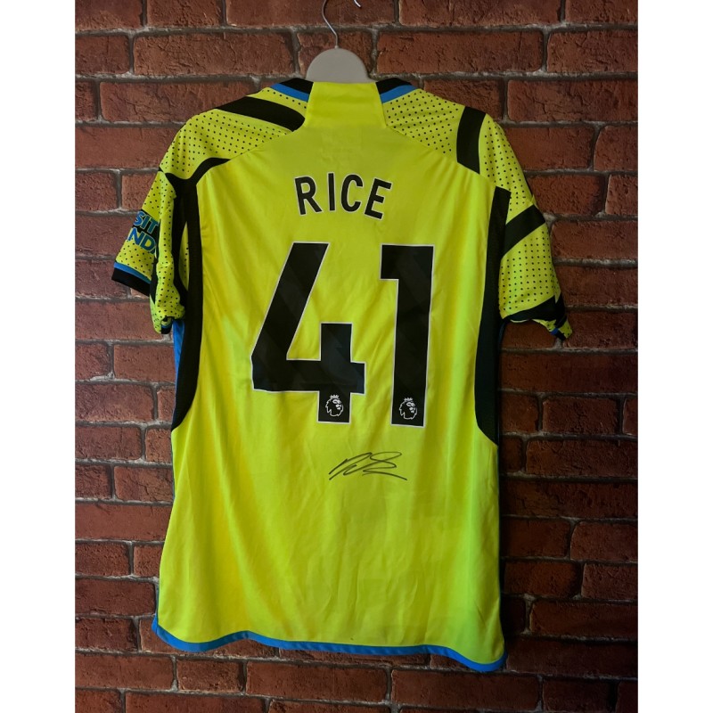 Maglia da trasferta firmata da Declan Rice per l'Arsenal 2023/24