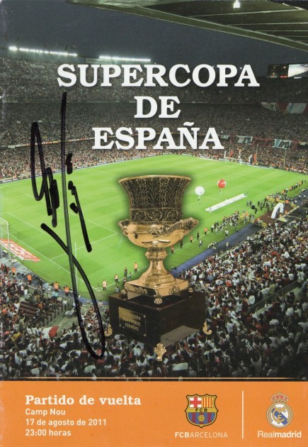 Messi's Signed 2011 Barcelona v Real Madrid Supercopa de España Final Programme