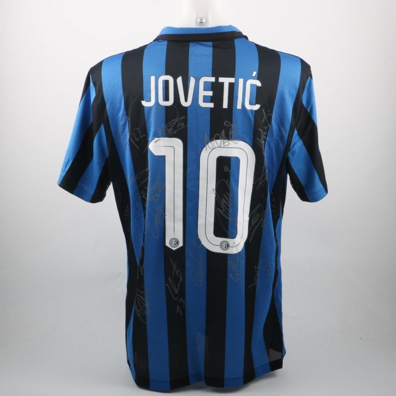 Official replica Jovetic Inter 15/16 shirt, signed by the players