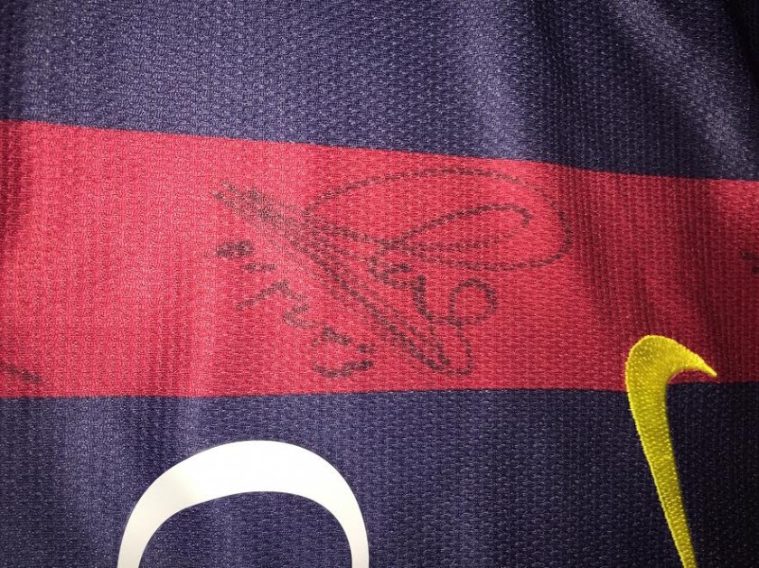 JERSEY FC BARCELONA signed by 21 of the first team players