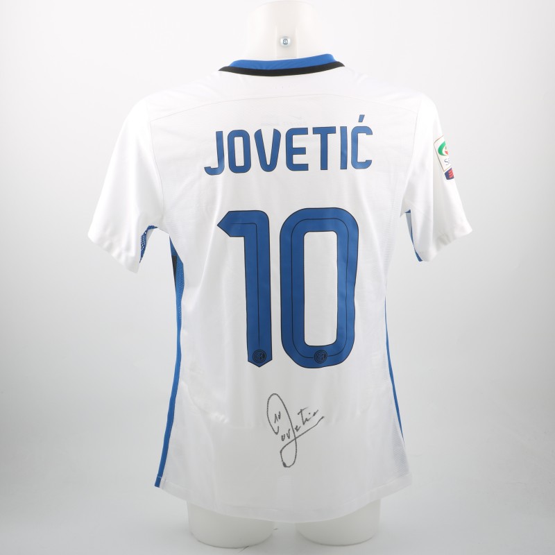 Jovetic Inter shirt, issued/worn Serie A 15/16 - signed