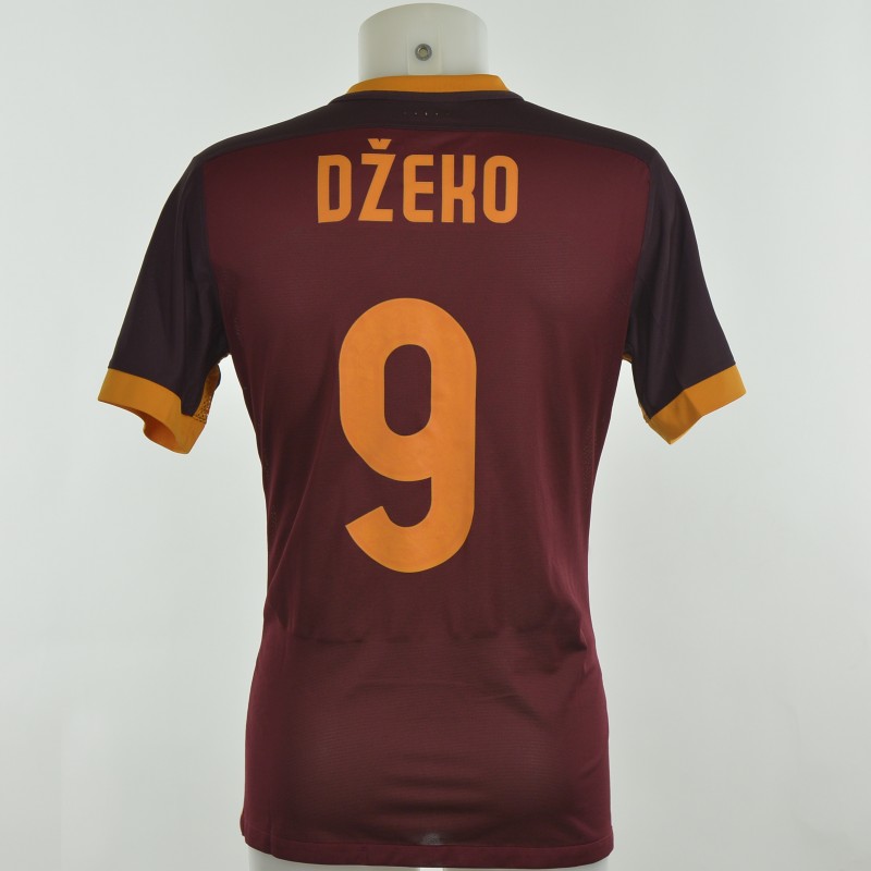 Authenticated Dzeko shirt worn during Roma 2-1 Juventus