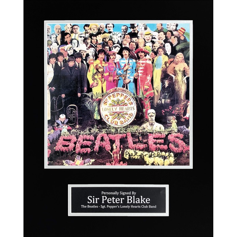 Sir Peter Blake's Signed Photo Display - The Beatles