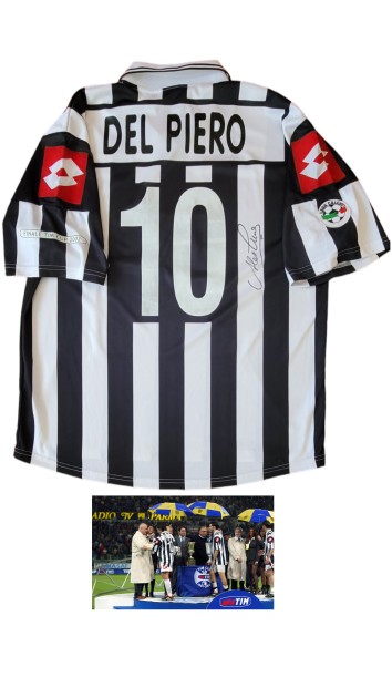 Maglia gara Del Piero, Juventus vs Parma, Finale Coppa Italia 2002 - Autografata