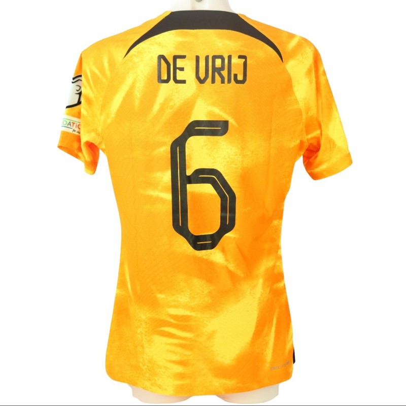 De Vrij's Match-Issued Shirt, Ireland vs Holland 2023 (EURO Qualifiers)