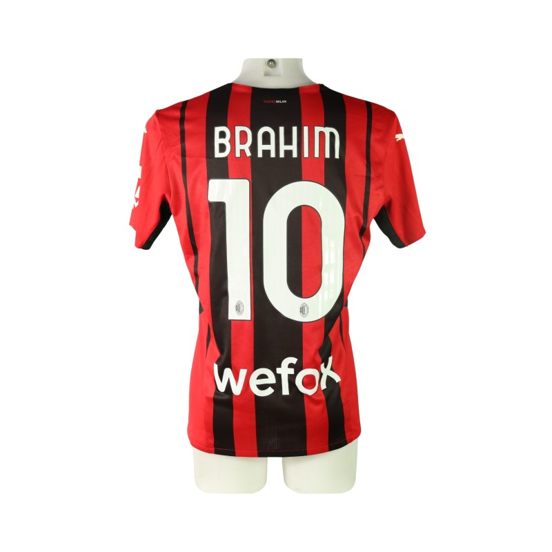 Brahim Diaz's Milan Match-Issued Shirt, 2021/22