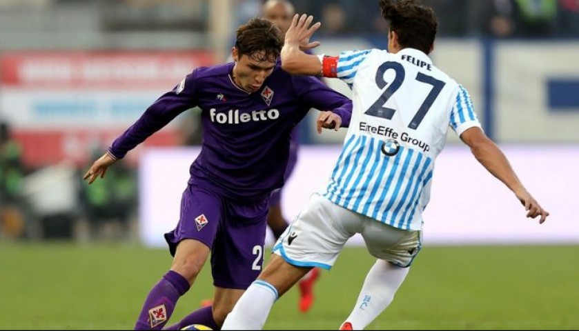 Felipe's Signed Match-Worn Shirt with UNICEF Patch, Spal-Fiorentina