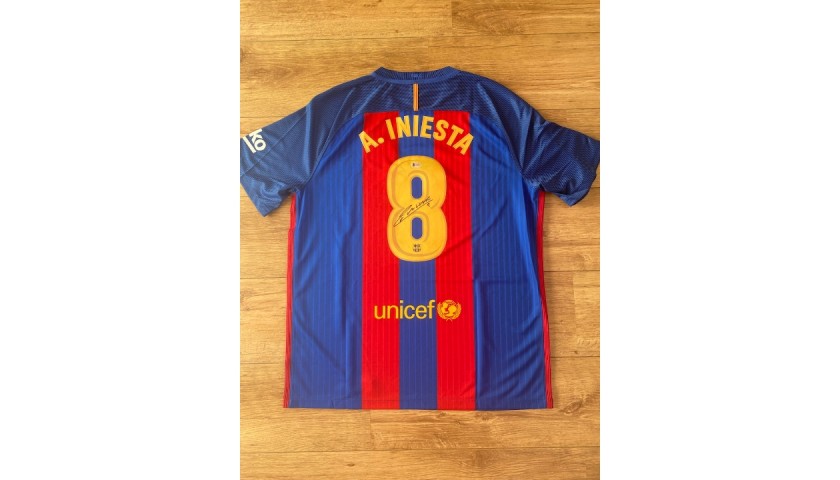 Andreas Iniesta's Barcelona Signed Shirt - CharityStars