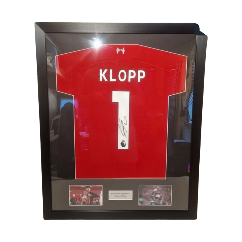 Jurgen Klopp Signed Liverpool 2023-24 Home Football Shirt Framed