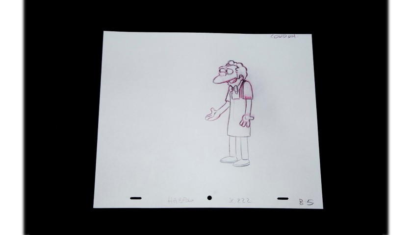 The Simpsons - Original Drawing of Moe Szyslak