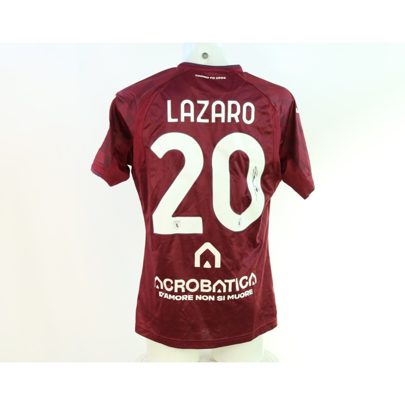 Lazaro's Torino vs Monza Signed Unwashed Shirt, 2024