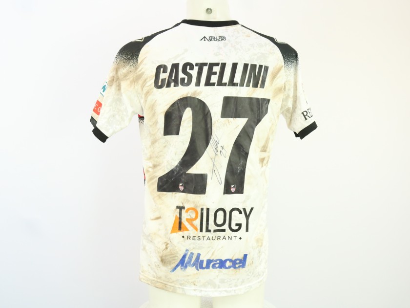 Castellini's Unwashed Signed Shirt, Taranto vs Catania 2024