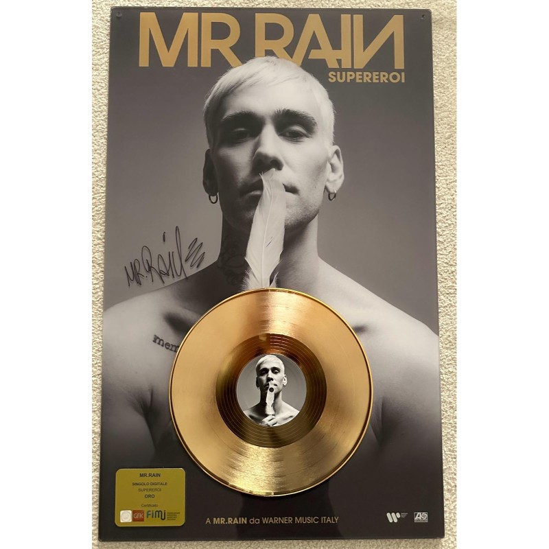 Mr. Rain's Gold Record for 'Superheroes'