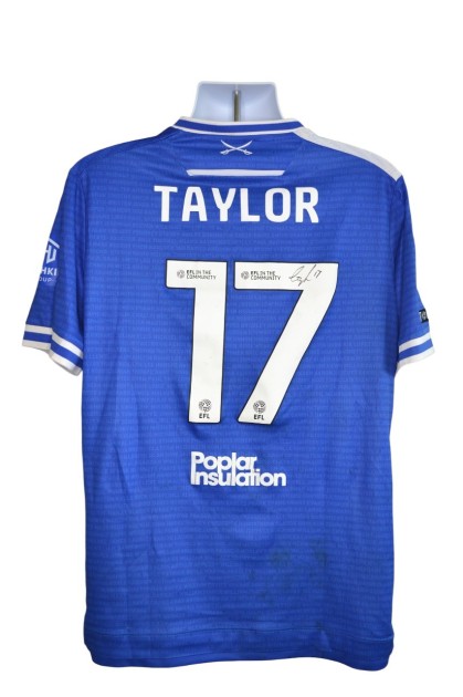 Taylor's Bristol Rovers EFL Sky Bet League One Signed Match Worn Shirt, vs Wrexam