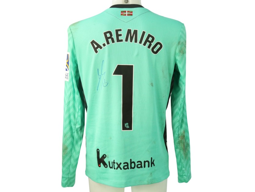 Remiro's Signed Unwashed Shirt, Real Sociedad vs Real Madrid 2024 "Chillida Limited Edition"