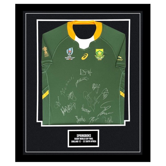 Springboks Rwc 2019 Squad Signed And Framed Shirt Charitystars