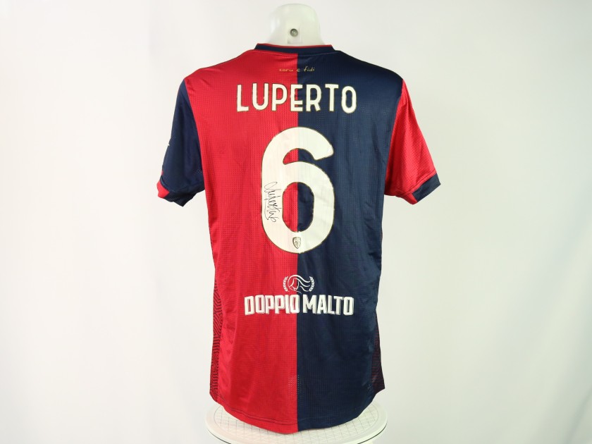 Luperto's Signed Unwashed Shirt, Cagliari vs Bologna 2024