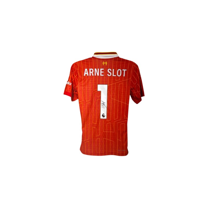 Arne Slot's Liverpool 2024/25 Signed Replica Player Version Shirt