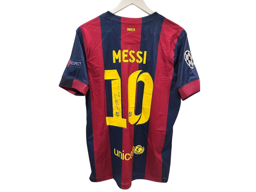 Lionel Messi's FC Barcelona Signed Replica Shirt