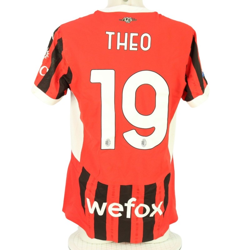 Theo Hernandez's AC Milan Match-Issued Shirt, 2024/25