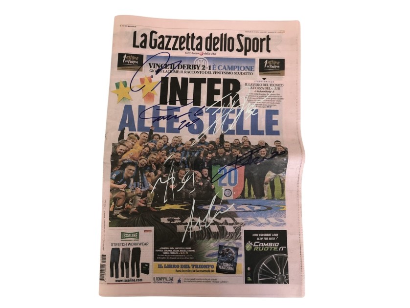 Gazzetta dello Sport 20° Scudetto Inter - Autografata dalla rosa