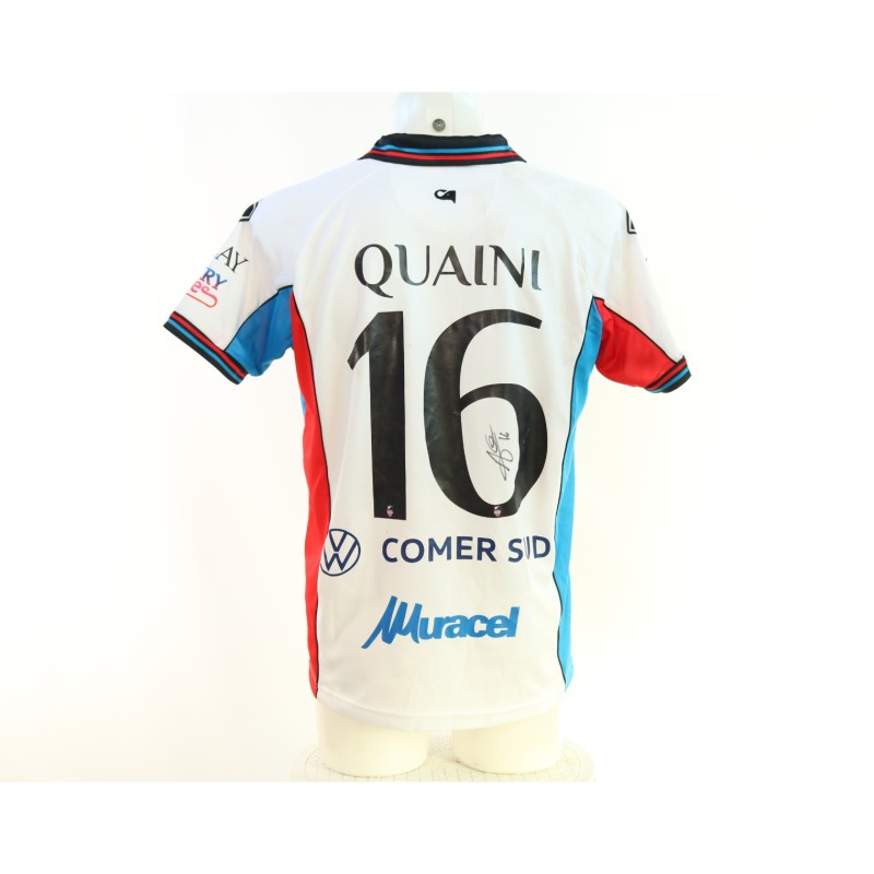 Quaini's Signed Unwashed Shirt, Benevento vs Catania 2025 