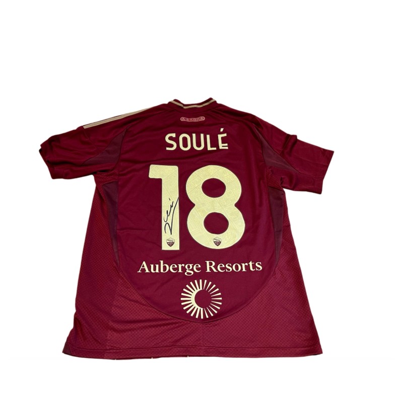 Soulè's Signed Match-Worn Shirt Roma vs Empoli 2024