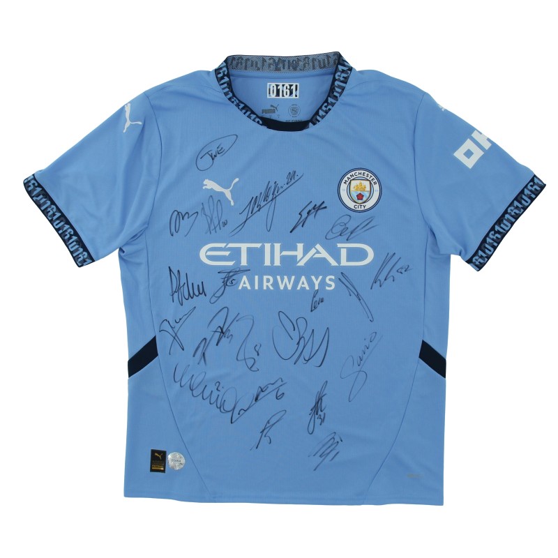 Manchester City 2024/25 Squad Signed Home Shirt