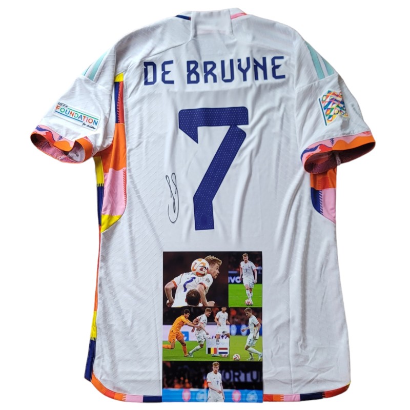 Maglia De Bruyne preparata Belgio vs Olanda 2022 - Autografata