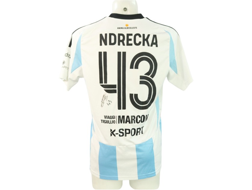 Ndrecka's Unwashed Signed Shirt, Virtus Entella vs Lucchese 2024