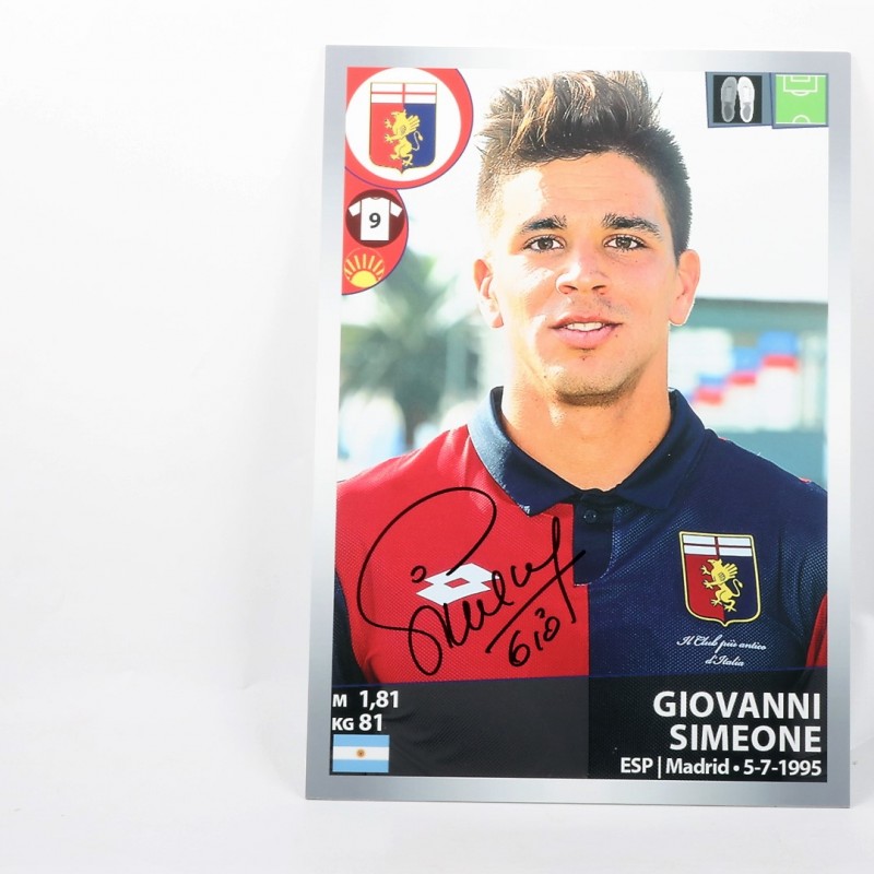 Giovanni Simeone, Limited Edition Box and Signed Panini Maxi Sticker