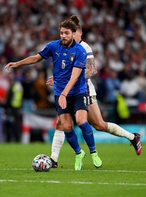 Locatelli's Signed Match Shirt, Italy-England 2021