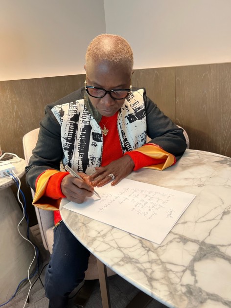 Win Angélique Kidjo Handwritten and Signed Lyrics 