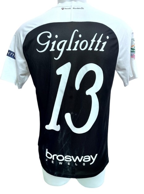Gigliotti's Ascoli Match-Worn Shirt, 2017/18