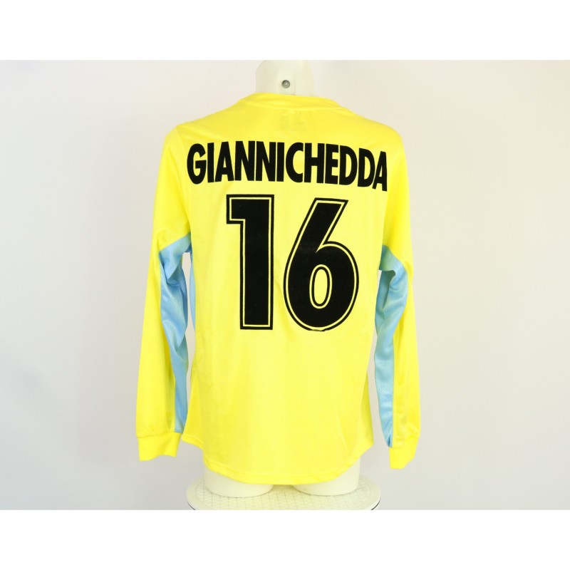 Giannichedda's Match-Worn-Shirt-Verona-vs-Lazio-2001