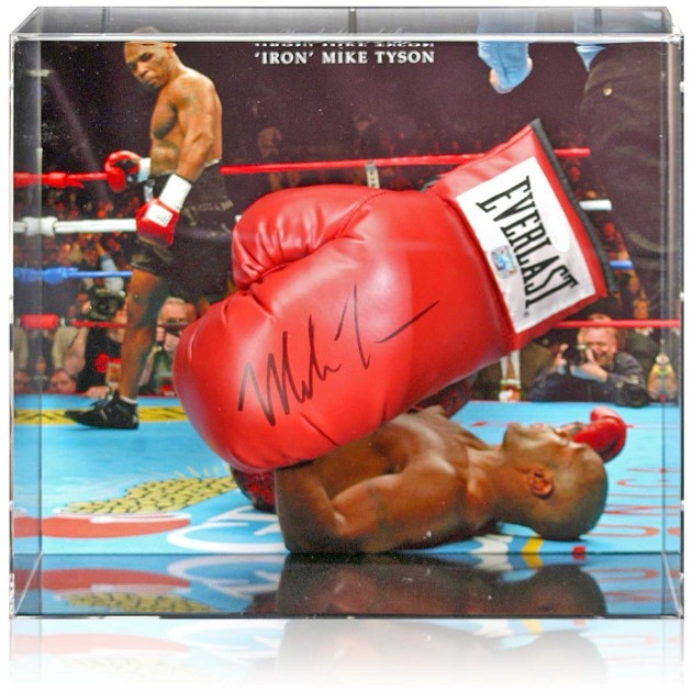 Mike Tyson Signed Boxing Glove Display