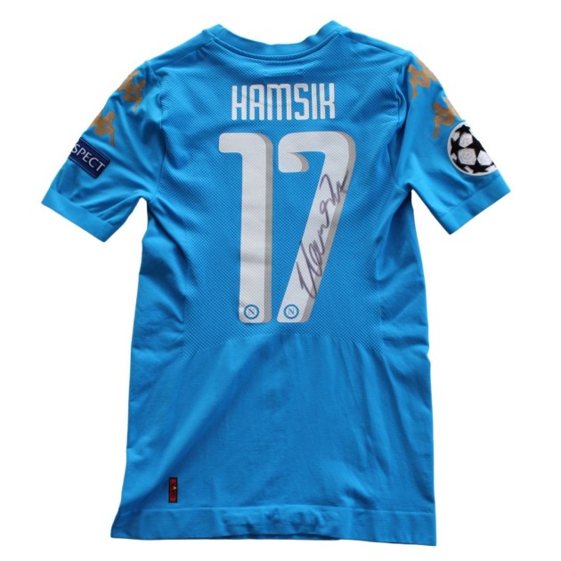 Hamsik s Napoli vs Besiktas Signed Match Issued shirt Champions League 2016 17 CharityStars