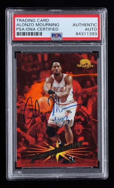 Alonzo Mourning Signed Trading Card