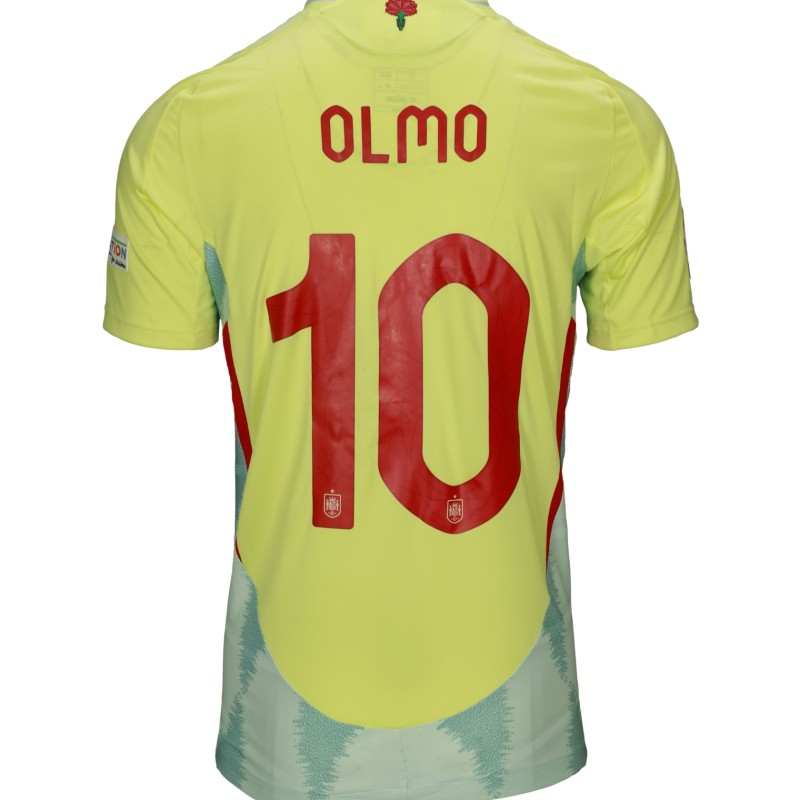 Olmo's Match-Issued Shirt, Albania vs Spain EURO 2024