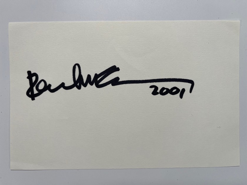 Paul McCartney Signed Index Card