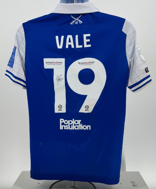 Harvey Vale's Bristol Rovers EFL Sky Bet League One Signed Match Worn Shirt, vs Derby County