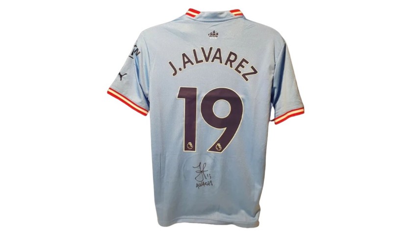 Julián Álvarez's Manchester City 2022/23 Signed Shirt - CharityStars