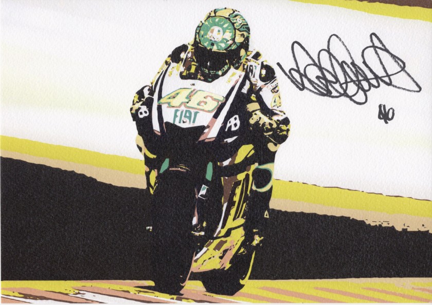 Artwork signed by Valentino Rossi