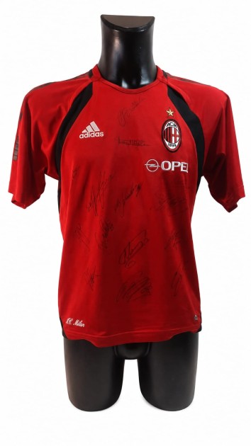 Milan Issued Training Shirt, 2004/05 - Signed by the Players