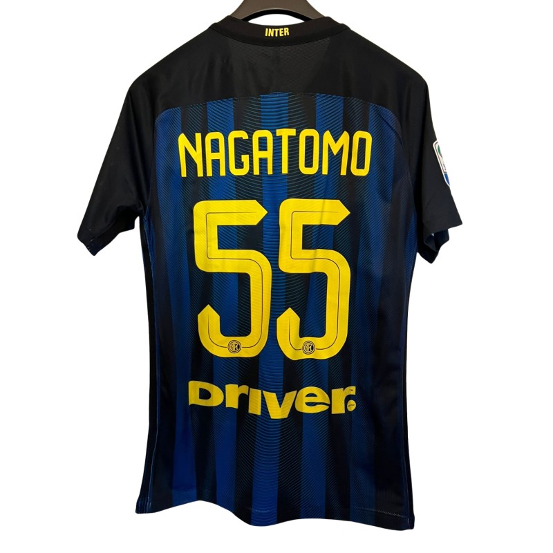 Nagatomo's Inter Issued Shirt, Serie A 2016/17