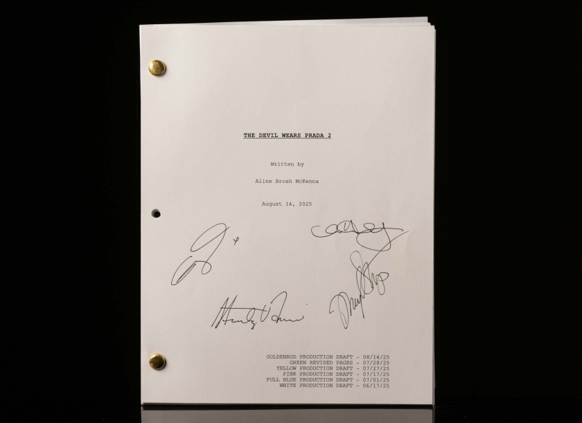Win The Devil Wears Prada 2 Film Script Signed by the Cast