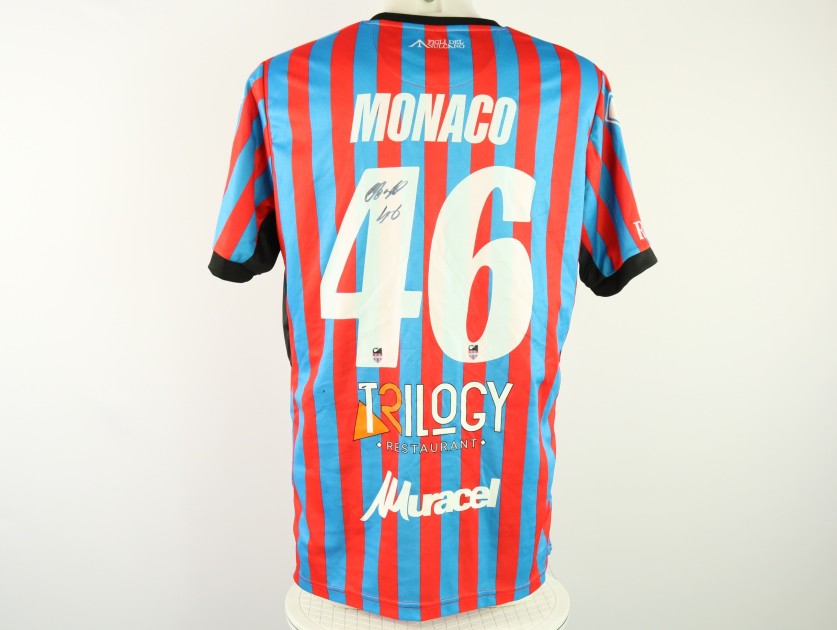 Monaco's unwashed Signed Shirt, Virtus Francavilla vs Catania 2024 
