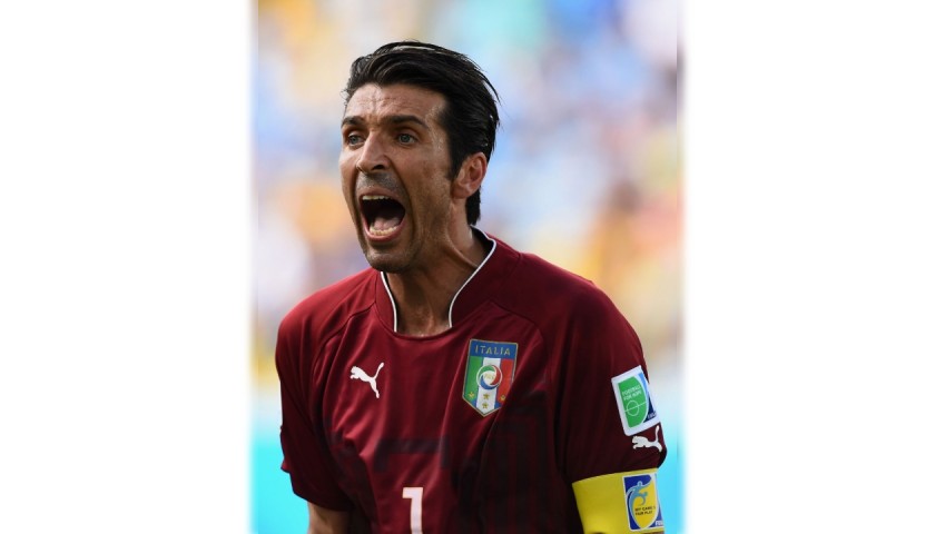 Buffon's Italy Match Shirt, World Cup 2014 