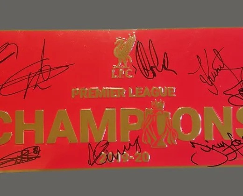 Liverpool Legends Multi Signed Road Sign